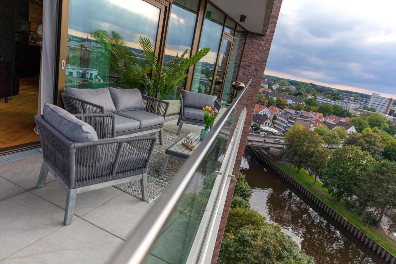 Cabana - Theview - Terrasse - Waterfront - Kostenloser Parkplatz - Wifi Oldenburg Dış mekan fotoğraf